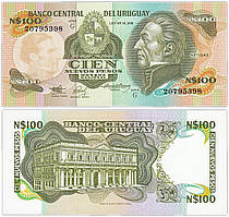 Уругвай /Uruguay 100 Pesos 1987р. (Р-62А). UNC