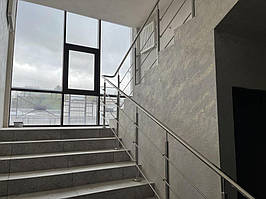 г. Харьков, 1-й Шевченковский въезд, 6.  Нержавеющие перила для лестниц. Перила и поручни для лестниц.  8