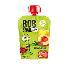 Пюре фруктове яблуко-персик Bob Snail, 90г