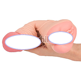 Мастурбатор 21 см фаллоїмітатор 3в1, насадка збільшувач члена, синімні іграшки для сексу, фото 8