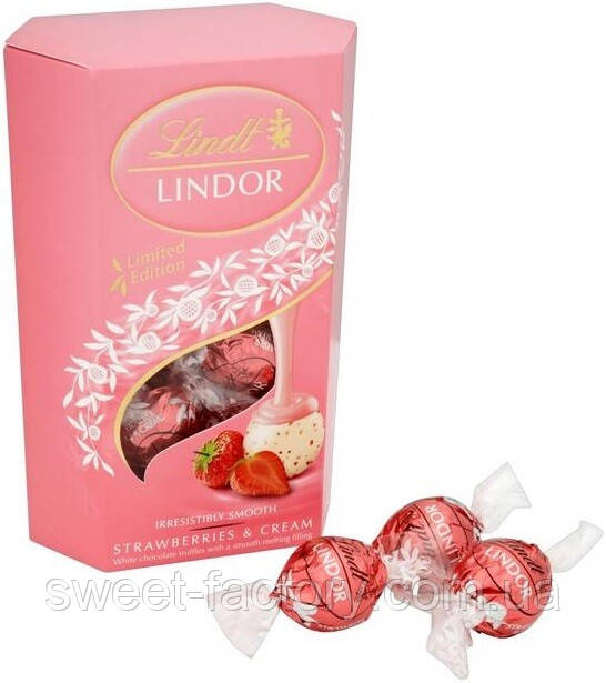 Цукерки Lindt Lindor Strawberry Cream 200g