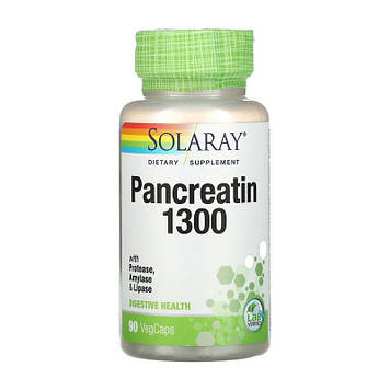 Панкреатин Соларай/Solaray Pancreatin 1300 (90 veg caps)