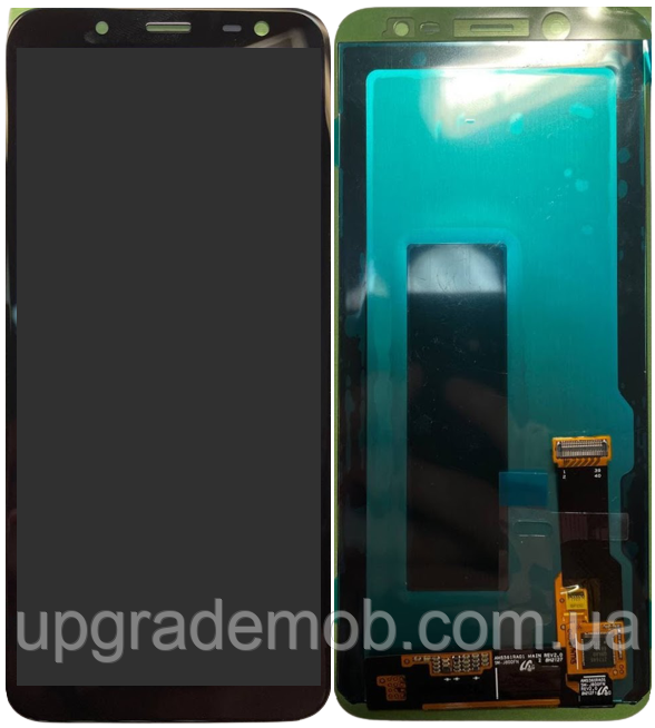 Дисплей модуль тачскрин Samsung J600 Galaxy J6 чорний Amoled оригінал сервісне паковання GH97-22048A