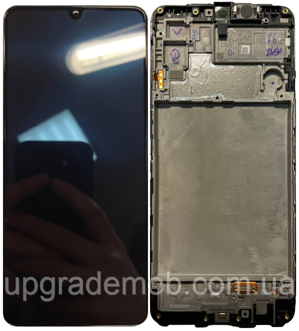 Дисплей модуль тачскрин Samsung M225 Galaxy M22/E225F чорний Amoled оригінал з рамкою