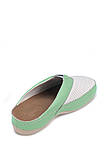 Шкіряні сабо жіночі Tellus 25-06WGR Біло-зелені, фото 5