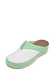 Шкіряні сабо жіночі Tellus 25-06WGR Біло-зелені, фото 6