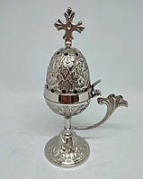 Велика кадильниця 19см з карбуванням по металу для дому (Греція)