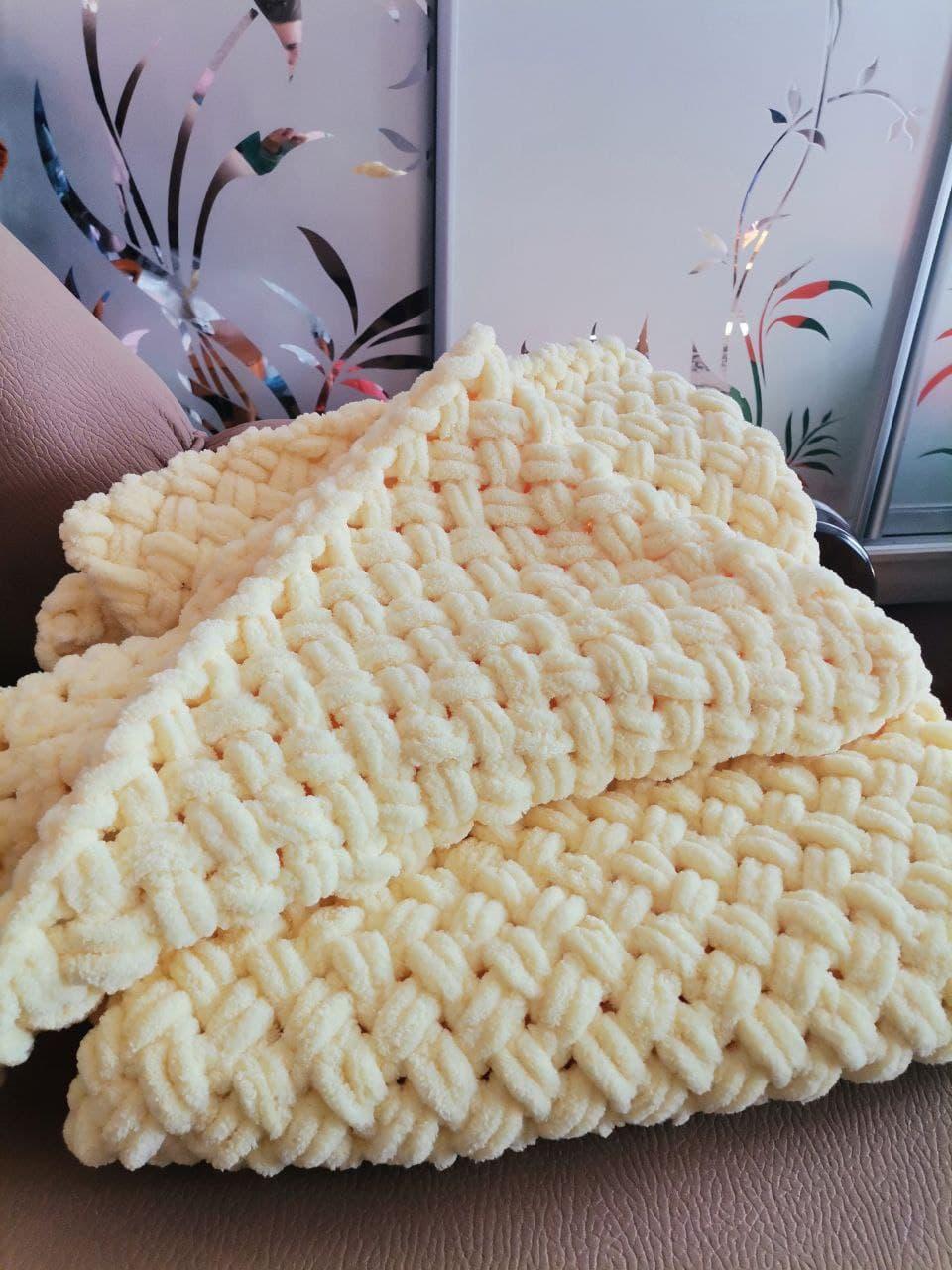 В'язаний Дитячий Плюшевий Плед Ручної Роботи — Купити Недорого на Bigl ...