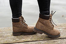 Жіночі зимові черевики Timberland (brown), зимові черевики тімберленд, коричневі черевики, черевики