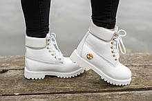 Жіночі зимові черевики Timberland (white), зимові черевики timberland, білі тимберланды, зимові тимберланды