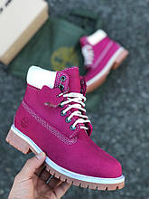Жіночі зимові черевики Timberland (pink), жіночі зимові черевики, рожеві черевики, зимові рожеві черевики