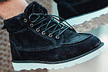 Чоловічі зимові черевики South indigo black, чорні класичні черевики на зиму, зимові замшеві черевики, фото 10