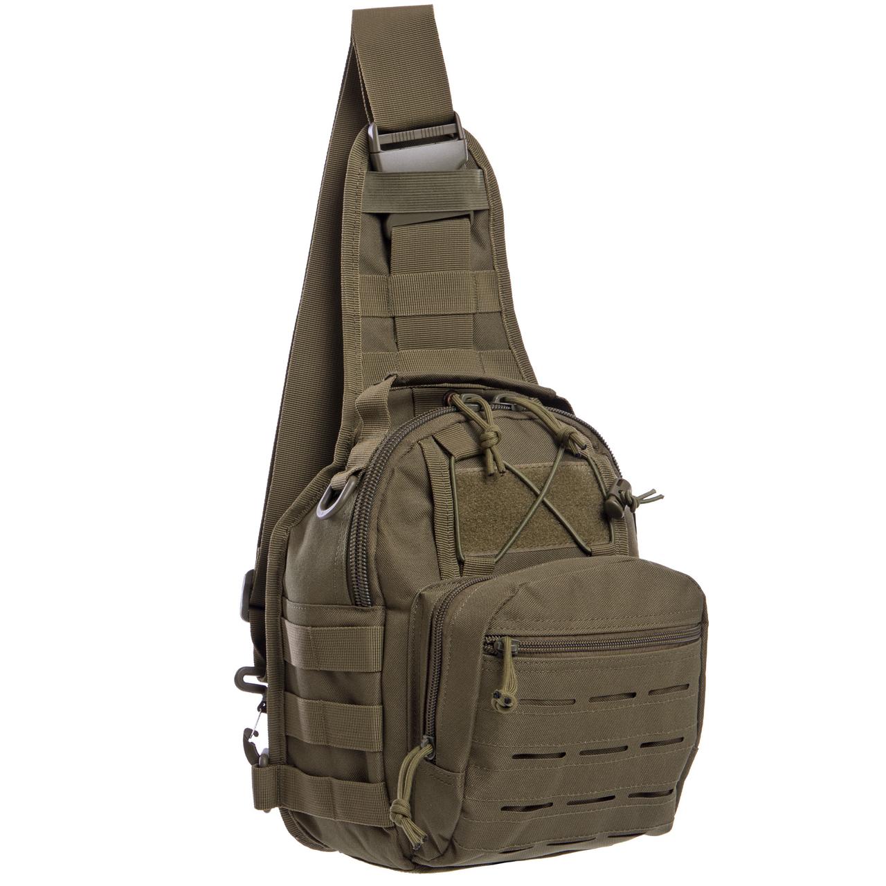 Сумка-слінг тактична з однією лямкою SILVER KNIGHT YQS-099 розмір 30x23x15 см 10 л кольору в асортименті