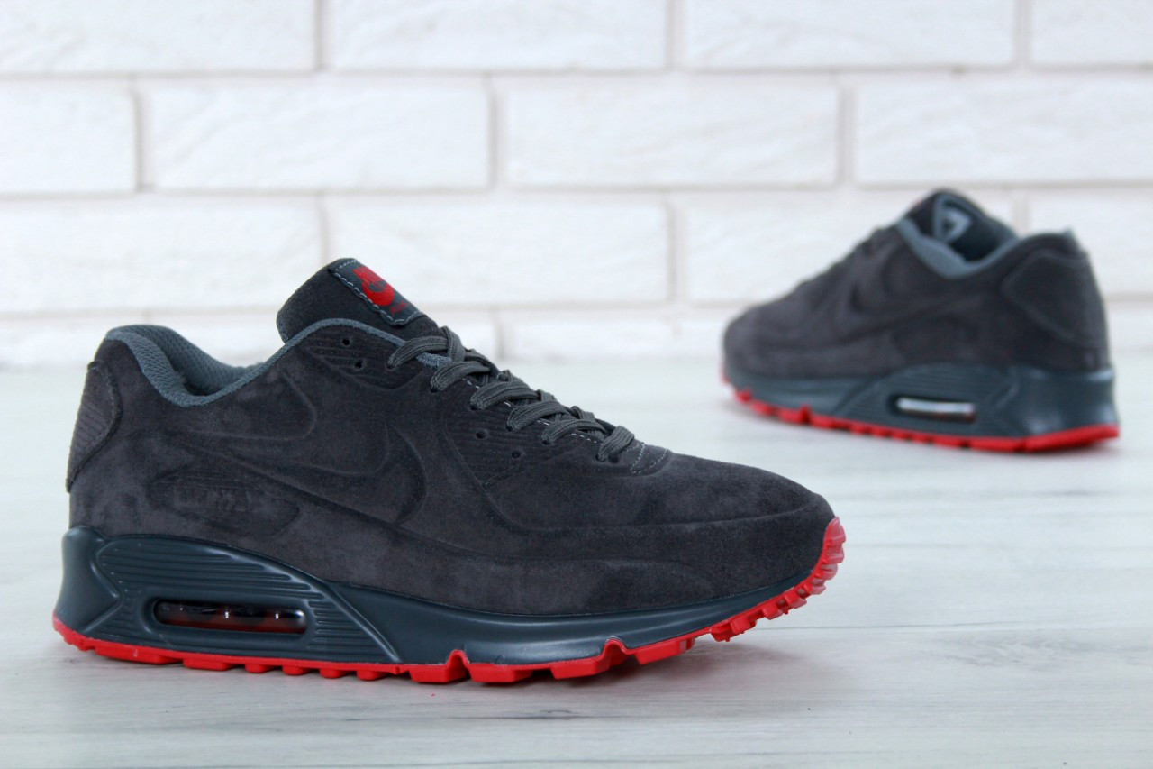 Чоловічі зимові кросівки Nike Air Max 90 grey, зимові кросівки Найк Аір Макс 90 (Репліка ААА)