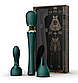 Преміум-вібратор мікрофон із насадками Zalo Kyro Wand Turquoise Green, 29х5,3 см., фото 2