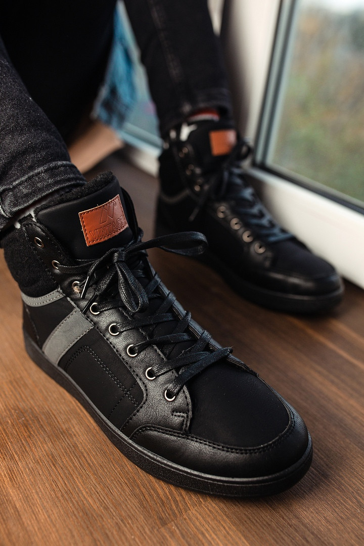Чоловічі зимові черевики Timb (Black), чоловічі черевики на зиму
