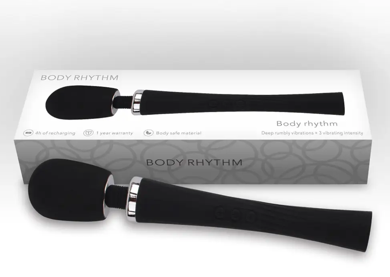 Вібромасажор Chisa Body Rhythm Ryra The Wand Black, 29,5х5,3 см., фото 1