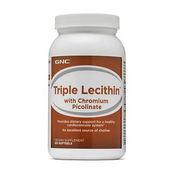 Лецитин з Піколінатом Хрома GNCTriple Lecithin with Cromium Picolinate (100 sgels)