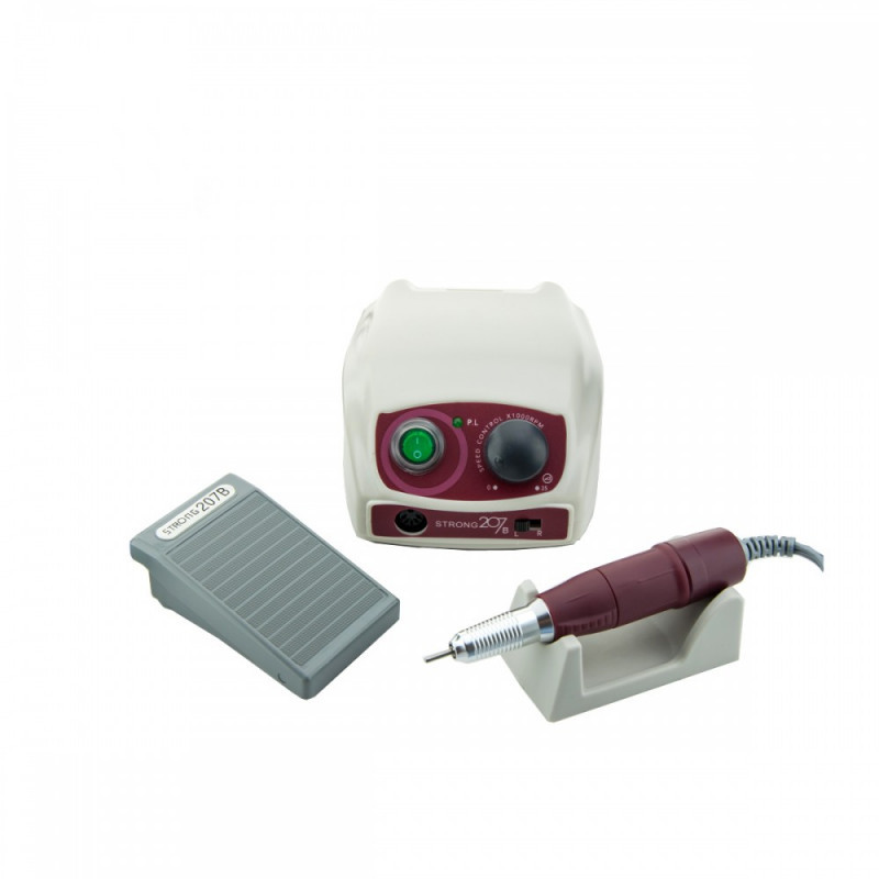 Фрезер для маникюра и педикюра STRONG 207 RED 65W/35000 об., ручка 120II