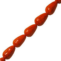Бусины Капли Большие Цвет Оранжевый Размер 16 мм, Фурнитура для Создания Бижутерии
