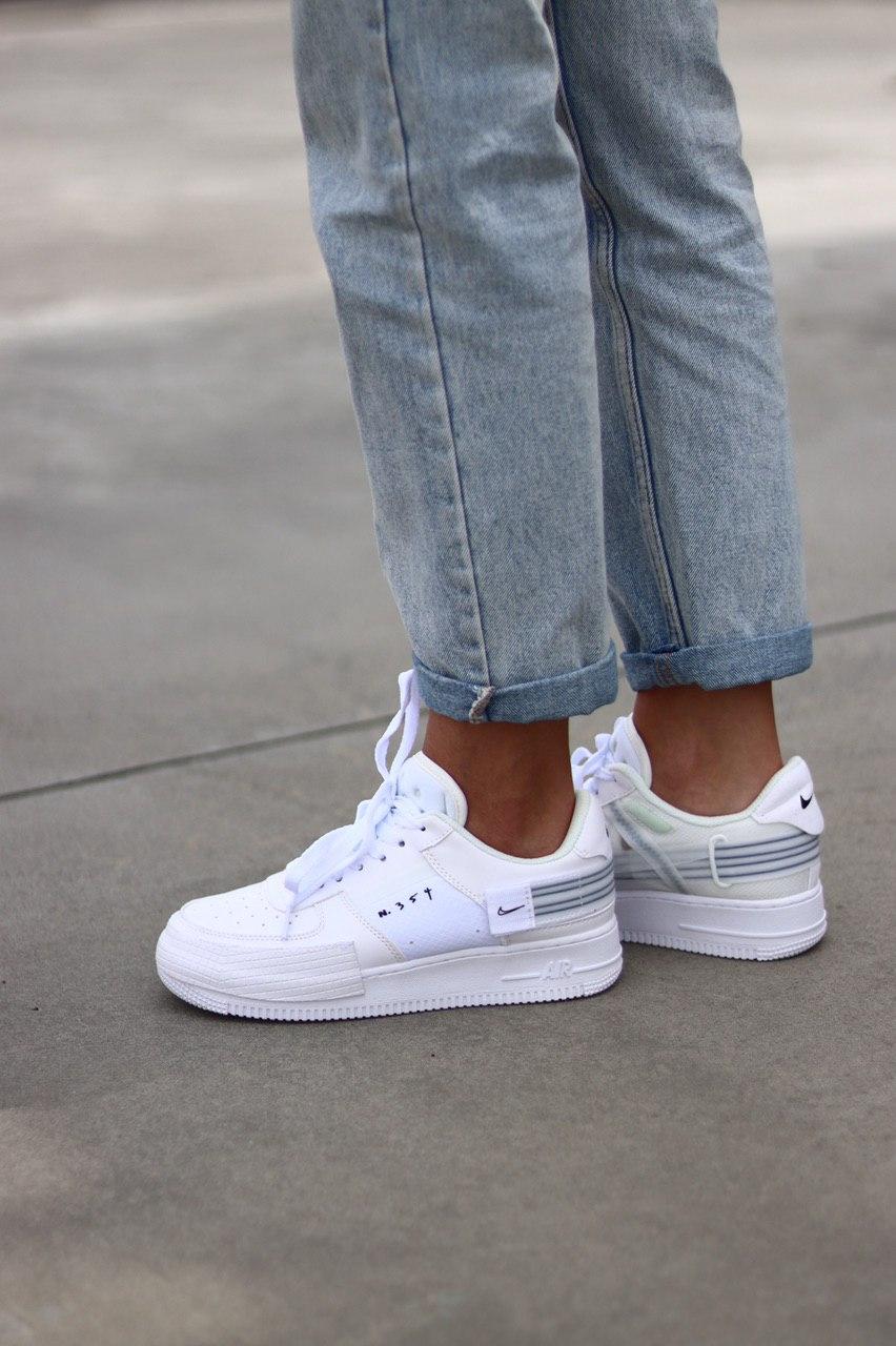 Жіночі кросівки Nike Air Force 1 Type 354 White | Найк Аір Форс 1 354 Білі