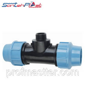 Трійник ПНД зовнішня різьба 20 1/2н 20, фото 1