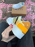 Жіночі кросівки Nike Air Force 1 Type 354 White Orange | Найк Аір Форс 1 354 Білі Помаранчеві, фото 3