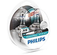 Авто лампа H4 PHILIPS 60/55W 12V P43T X-treme Vision +130%