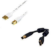 Кабель ATCOM USB AM - BM 0.8 м white