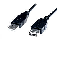 Кабель ATCOM USB AM to USB AF ferrite 1.5м черный 17206