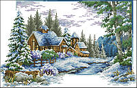 Картина для вышивки бисером Времена года Зима