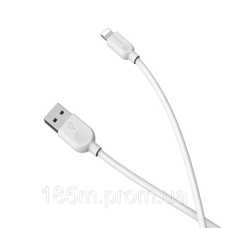 BOROFONE BX14 LinkJet USB AM на iPhone 2,4A 2m white