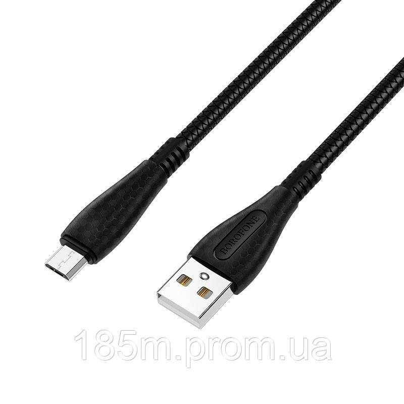 BOROFONE BX38 Cool charge USB AM на Micrо 2.4A 1m black