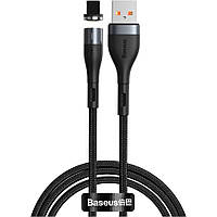 Кабель Baseus USB AM to lightning 2.1A 1m Grey black магнітний (CALXC-KG1)