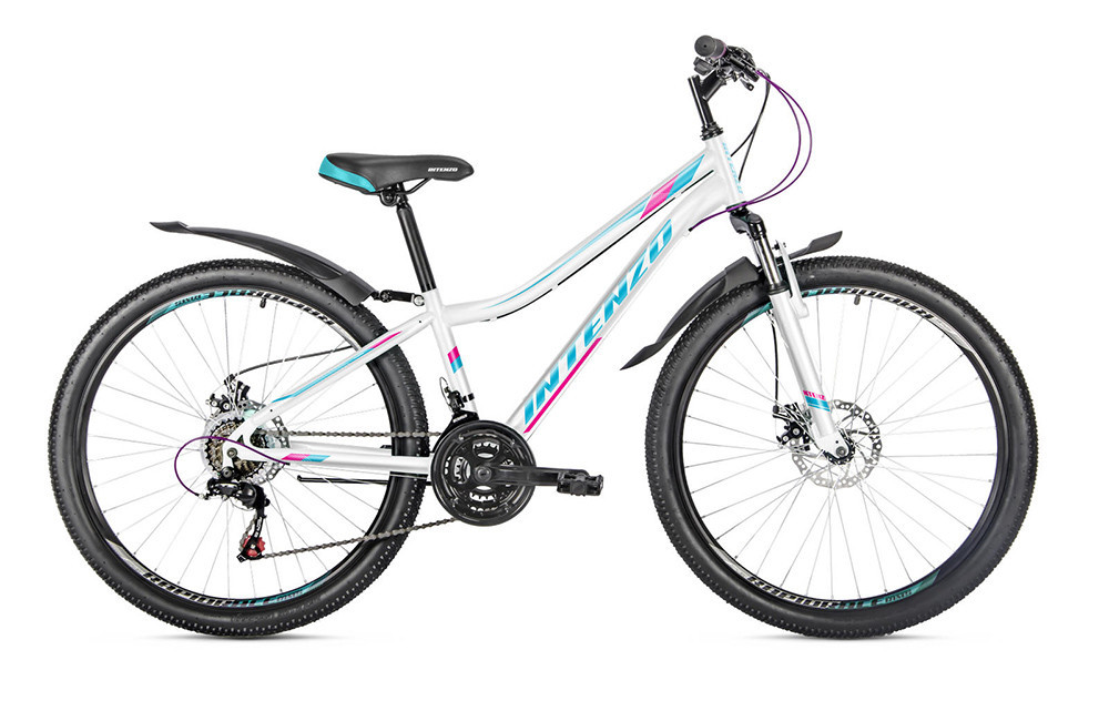 Гірський велосипед для дівчини 26 Intenzo Terra 13 Lady біло-бірюзовий, фото 1