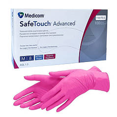 Нітрилові рукавички М рожеві Medicom SafeTouch Advanced Magenta