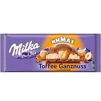 Шоколад Milka Toffee Whole Nut Chocolate 300 g