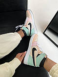 Жіночі кросівки Nike Air Jordan Retro 1 Mid High Multicolor | Найк Аір Джордан, фото 6