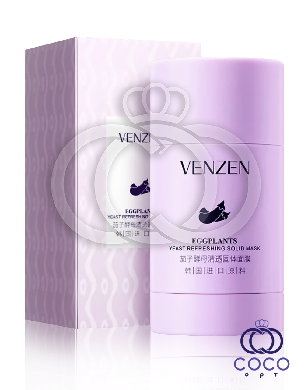 Тверда маска для очищення обличчя Venzen Eggplants Mask 40 г, фото 1