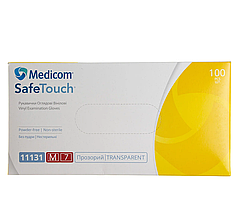 Рукавички вінілові без пудри (100 шт/уп) Medicom М