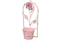 Кашпо-ваза в форме стула розовая (без декора) 41см
