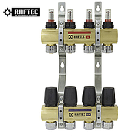 Коллекторный блок RAFTEC LCR-1.4 на 4-выходов с расходомерами и евроконусами