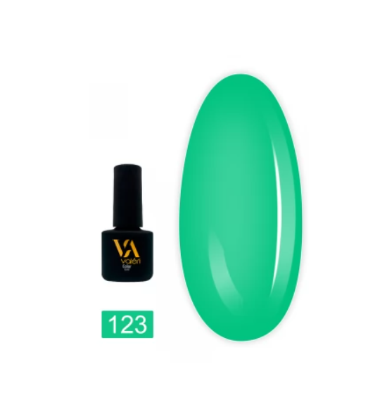 Гель-лак Vaлерi Color 123 Яскравий світло-зелений 6 мл