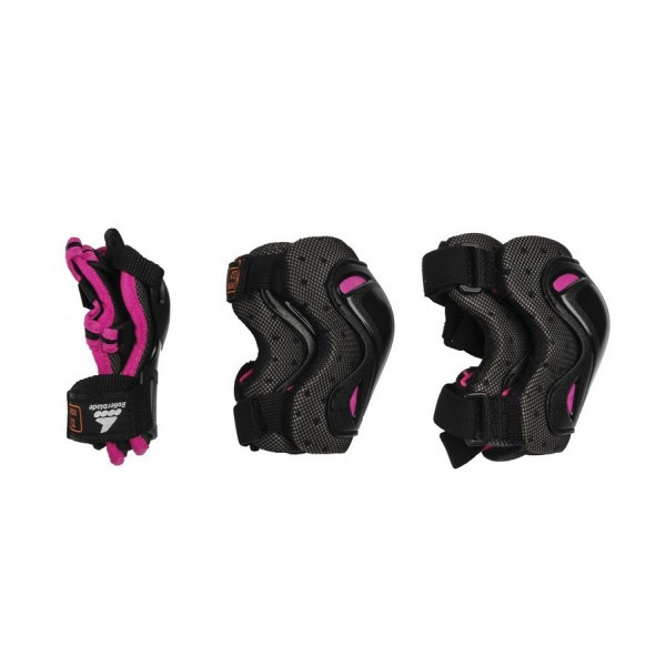 Детский Комплект Защиты Rollerblade XS из 3 Элементов Skate Gear Junior 3 pack Черно-Розовый - фото 5 - id-p1579241594