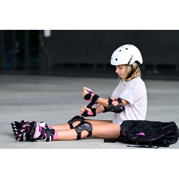 Детский Комплект Защиты Rollerblade XS из 3 Элементов Skate Gear Junior 3 pack Черно-Розовый - фото 7 - id-p1579241594