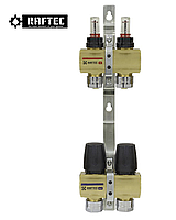 Коллекторный блок RAFTEC LCR-1.2 на 2-выходов с расходомерами и евроконусами
