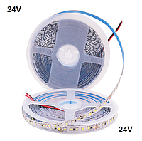 Светодиодная лента LEDTech 24v smd 2835 120led/м ip20 белый (6000K) премиум на синем термоскотче