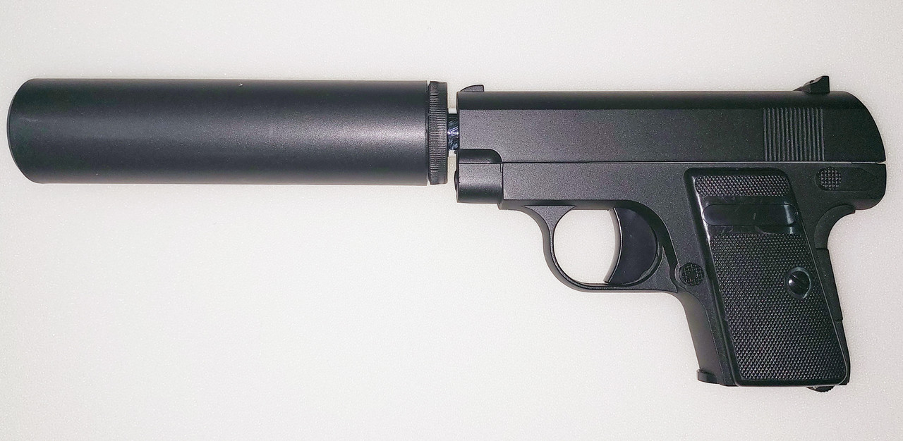 Пістолет Galaxy G9A (Browning mini) з глушником, фото 1