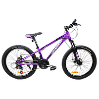 Подростковый Спортивный Велосипед CROSSBIKE EVEREST 24"12" Фиолетовый