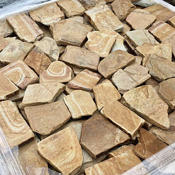 Сланець болгарський «Золота вишня» окатаний/натуральний дикий камінь для облицювання та мощення